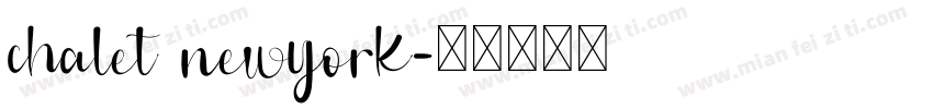 chalet newyork字体转换